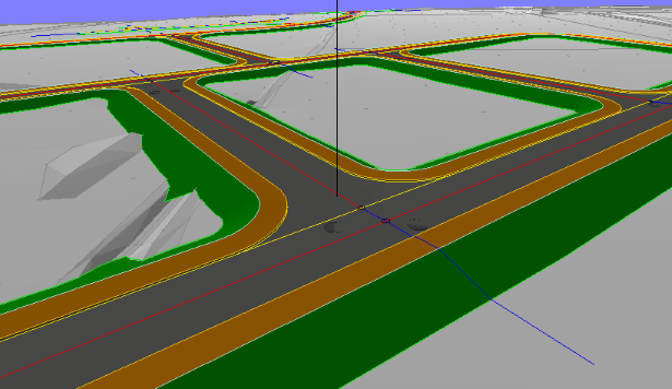 3D View of road network