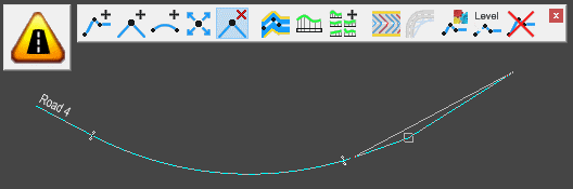 Example of deleting a point from a road centreline