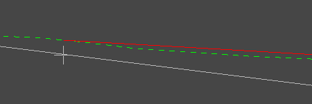Example of gradient-locked construction line