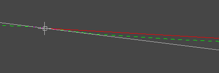 Example of gradient-locked construction line