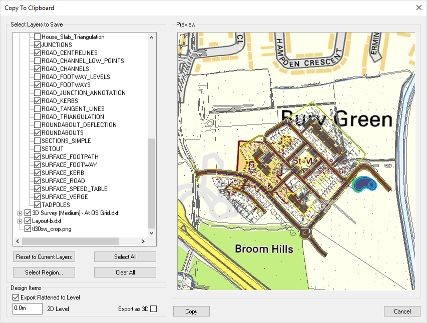 Copy to clipboard preview window