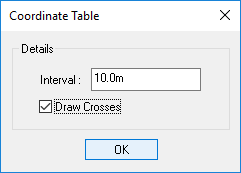 Setting-Out properties window