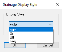 Drainage item display type window