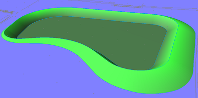 Earthwork example after setting level