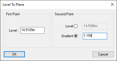 Level to Plane dialog