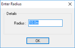 Enter radius window