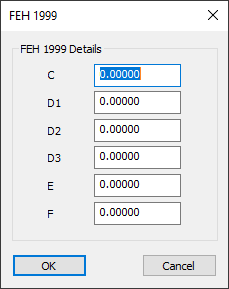 FEH 1999 data input window