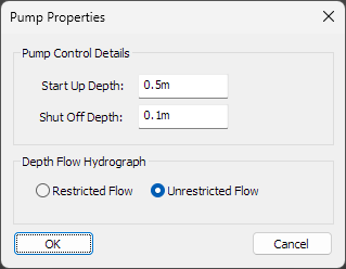 Unrestricted Pump control properties