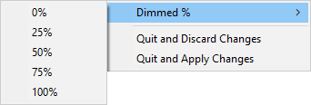 Dim background right click menu