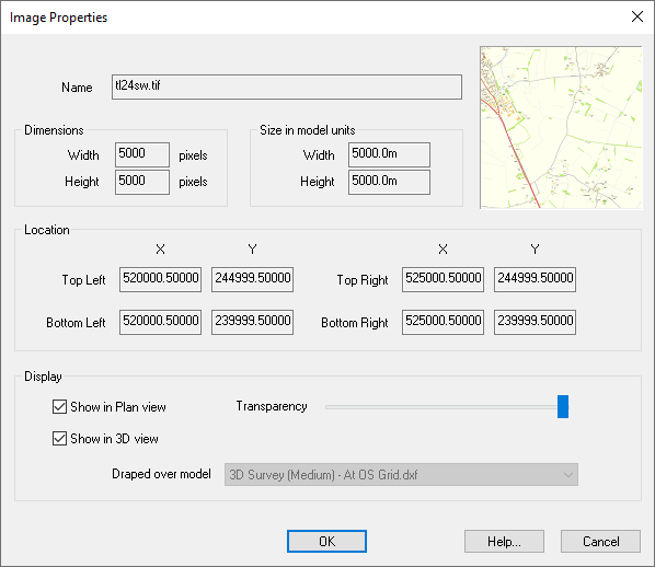 Image Properties Window