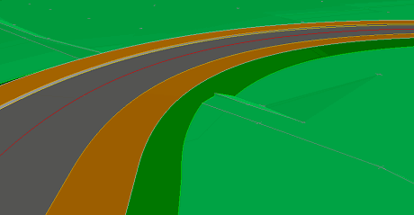 Example of interfacing along the edge of a new road