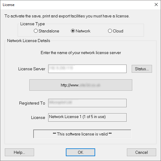 Valid license status example