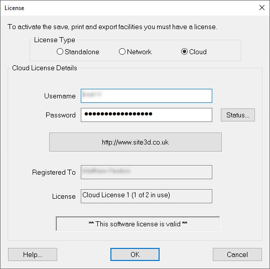 Valid license status example