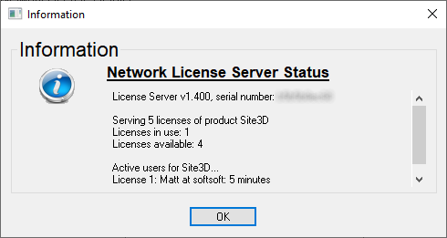 License server status