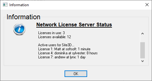 License server status