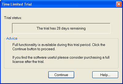 Time Limited Trial window
