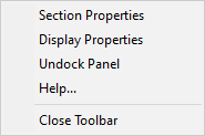 Longsection right-click menu