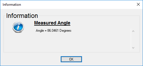 Measure angle window - mouse Example