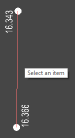 Highlighting which line the point will be inserted into