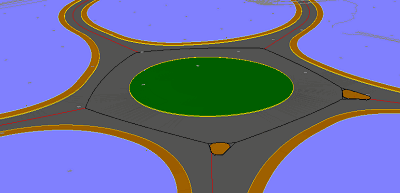 Five arm roundabout