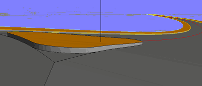 Splitter island without smoothed levelling