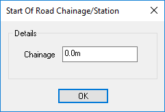 Set Start Chainage Window