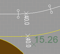 Setting-out annotation using centreline chainage