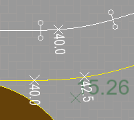 Setting-out annotation using design line chainage