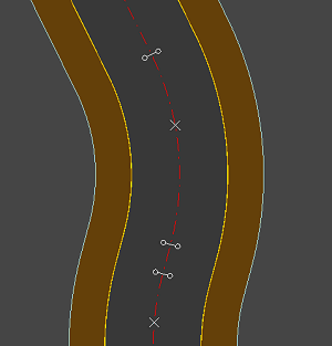 Example of setting out dumbbells on the road