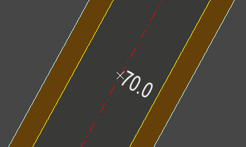 Perpendicular centreline annotation, parallel additional line orientation