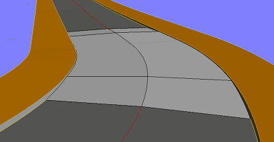 Example of a raised table on a road