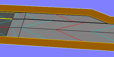 Example of a raised table extending into secondary channel in 3D