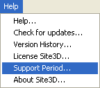 Support Peiod option on the Help menu