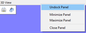 Right click menu for docked panel