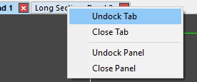 Right click menu for tab