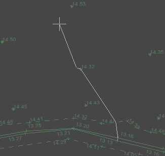 Example showing the water flow path from the cursor