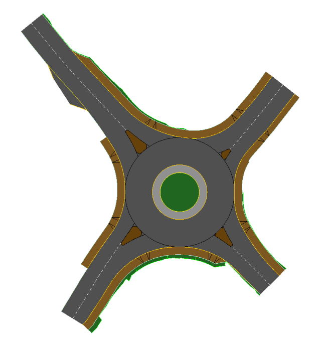 Roundabout layout